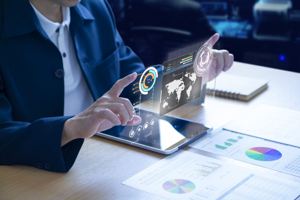 Futuristic business investment information technology